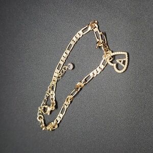 Anklet Initial Heart NWOT
